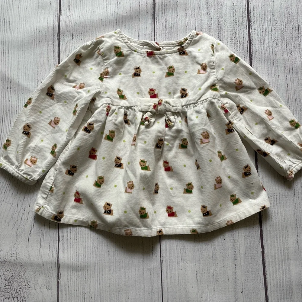 Gymboree Pups & Kisses Yorkie Corduroy Swing Top Size 12-18 months